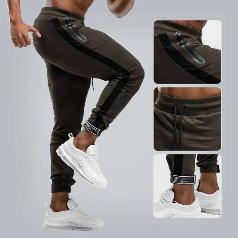 

Autumn and winter cotton comfortable track and field running sports pants for men slim slim foot casual pants