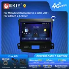 EKIY S7T Android 10 Автомагнитола для Mitsubishi Outlander xl 2 2005-2011 для Citroen C-Crosser IPS Carplay мультимедийный плеер DVD