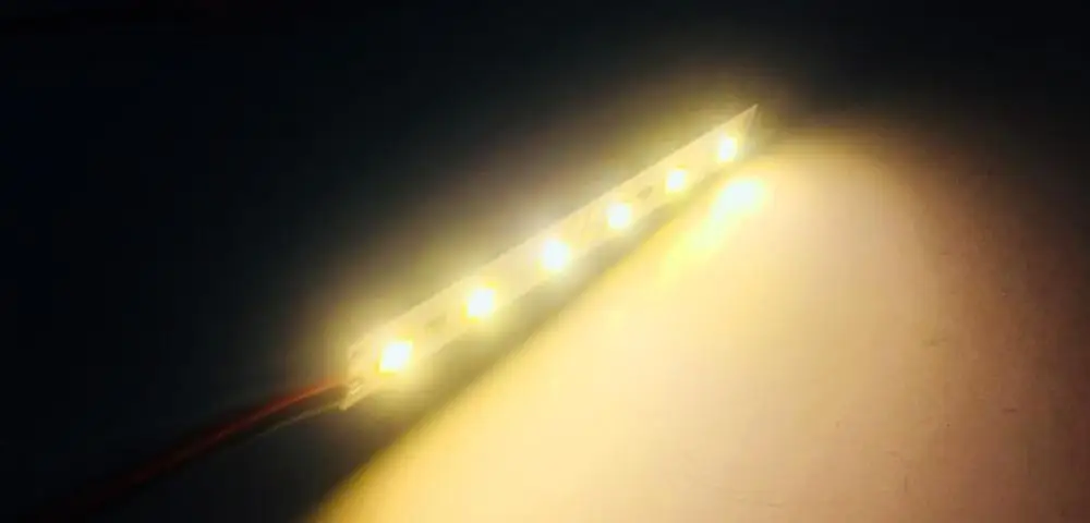 10 шт. Светодиодная панель 12 в 24 В 6LED 8 см 1 Вт шкаф СВЕТОДИОДНЫЙ жесткий ленточный