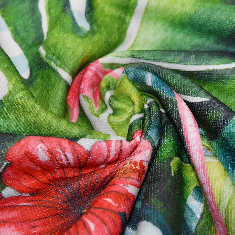 Urijk напечатаны тропические растения круглое пляжное полотенце банное из