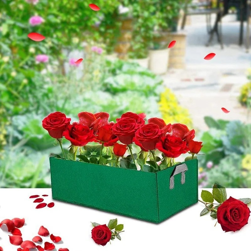

4x Rectangular Planting Bag, Planting Bag & 20 Packs of Metal Plant Tags Garden Tags, Height 10.6 Inches