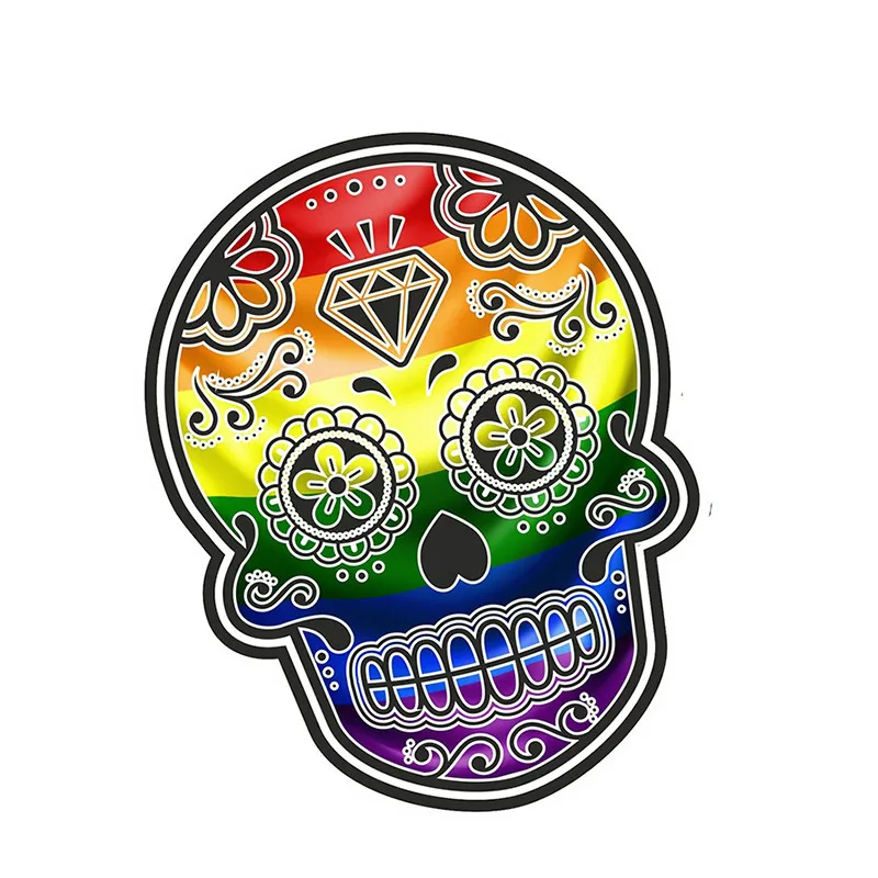 Прекрасный автомобиль Стикеры мексиканский День мертвых сахарный череп с ЛГБТ