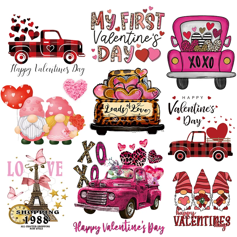 

Valentine's Day Heat Transfer Patches For Clothes Ladies Love Patches For Clothing Iron On Patches Cute Stickers On Clothes