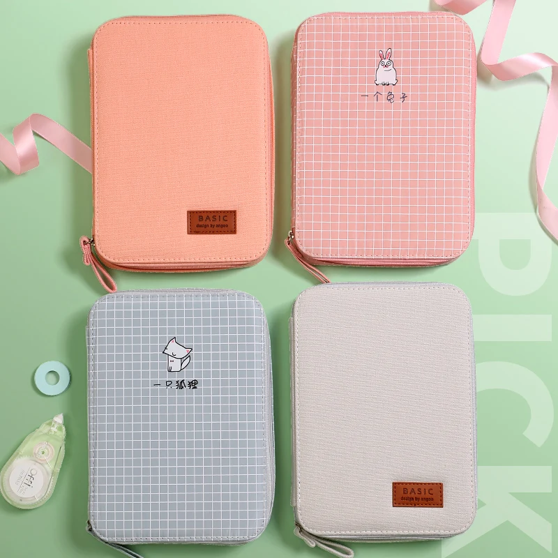 Простой холщовый пенал вместительная сумка инструментарий для карандашей