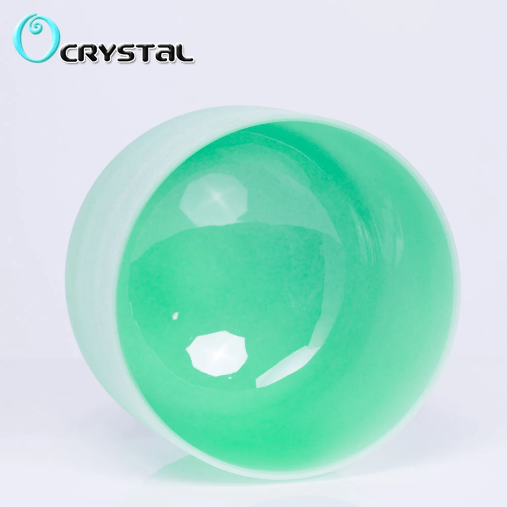 10 Inch Color inside F Note Heart Chakra Green Quartz Crystal Singing Bowl | Спорт и развлечения