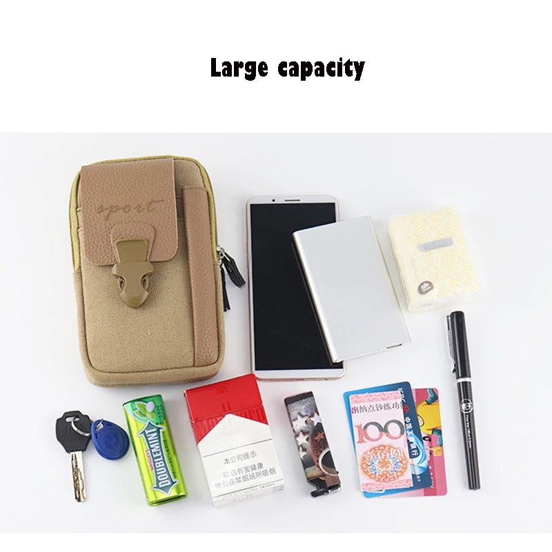 Трехслойная тактическая сумка для телефона Molle поясная в стиле милитари