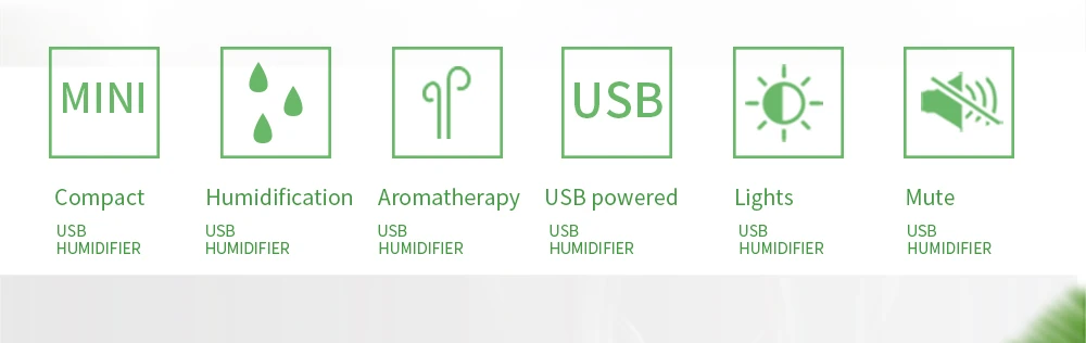 USB 003 Electric Ultrasonic Air Humidifier Aroma Diffuser Essential Oil Aromatherapy 7 Color LED Cool Mist Maker for Office Home