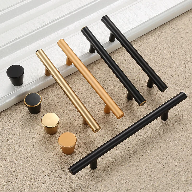 Modern and Simple American Cabinet Door Handle Nordic Wardrobe Gold Copper Matte Black Drawer Single Hole Pull|Ручки шкафа| |