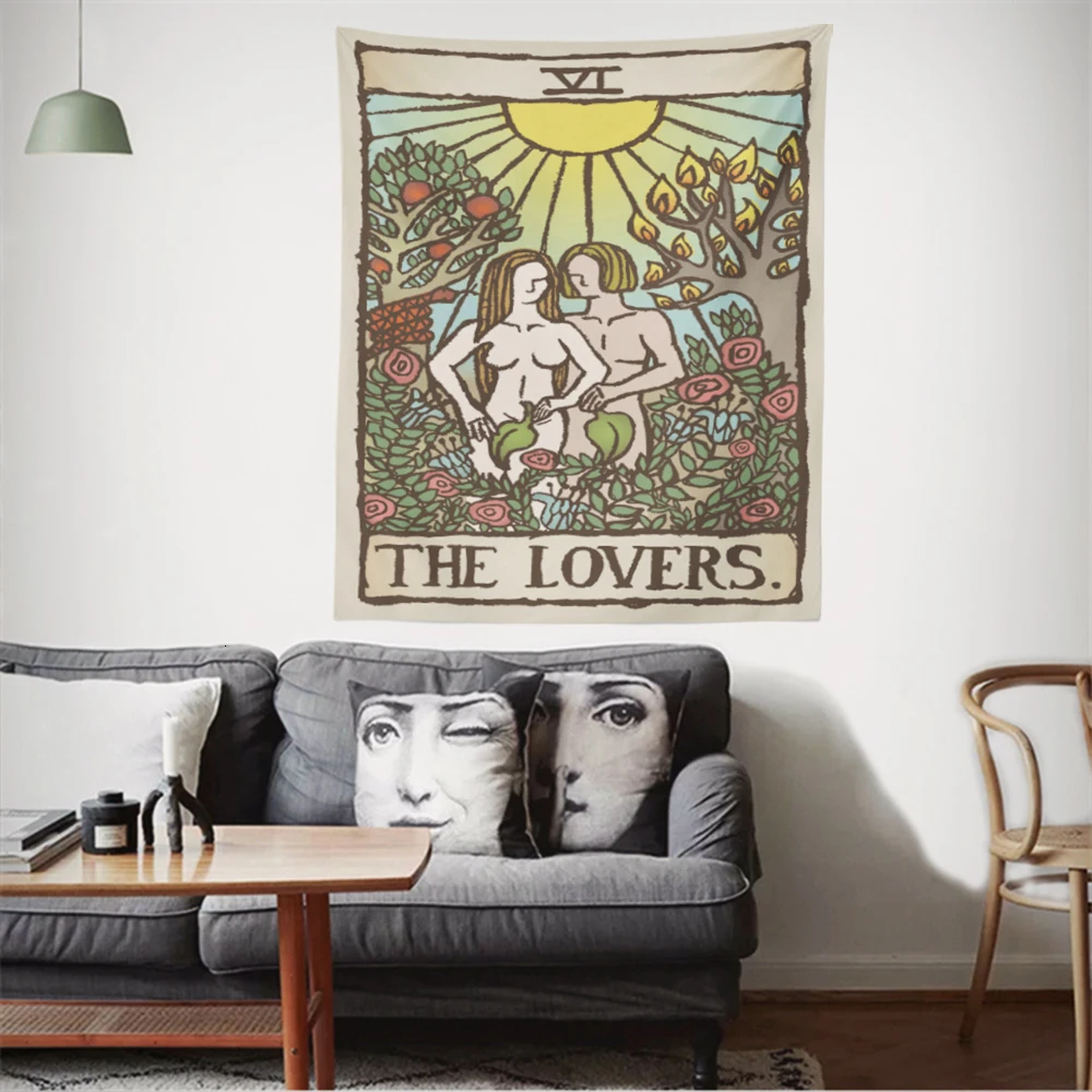 Индийская МАНДАЛА ГОБЕЛЕН для влюбленных настенный гобелен Таро Настенный Ковер