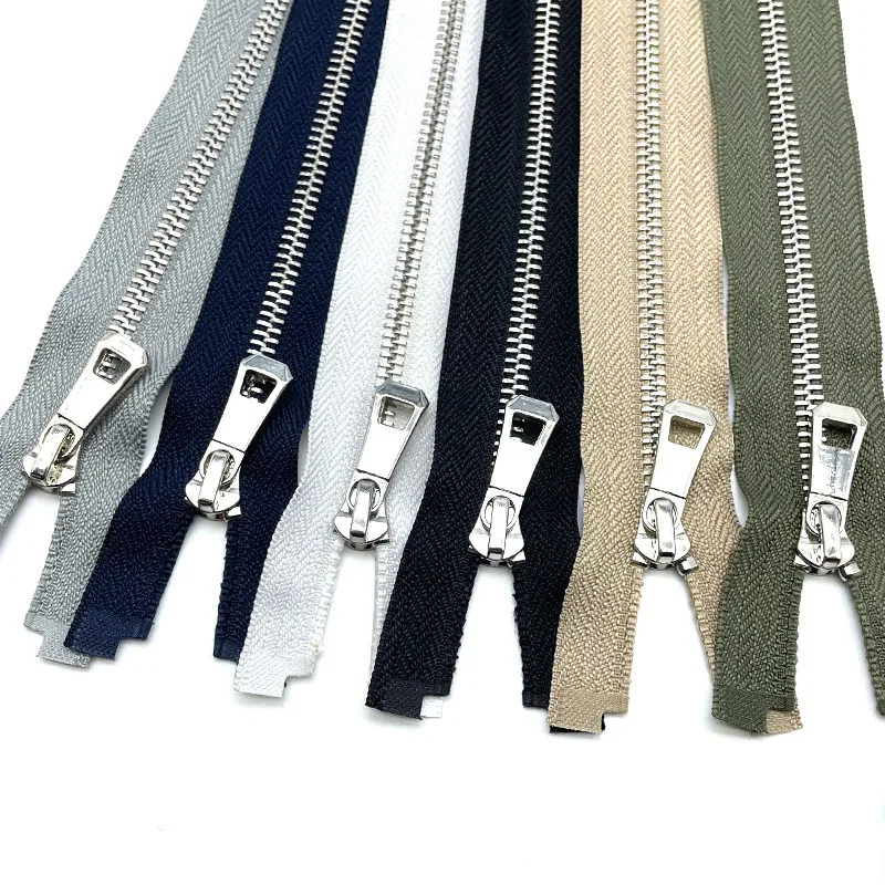 35/45/55/65/75/85cm 5# Colorful High Quality Open-end Auto Lock Gold Metal Zipper DIY Handcraft For Clothing Pocket Garment Shoe