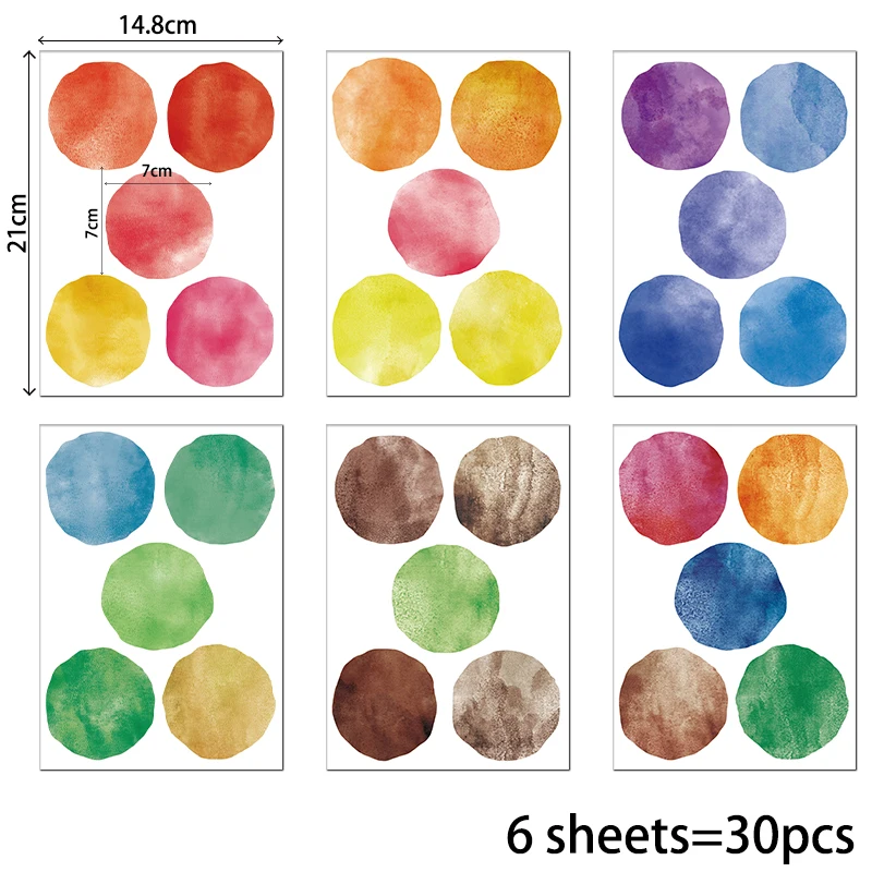 

PVC Baby Wall Decals Colored Dots Creative Stickers for Children Vinyl Nursery Room Decoration