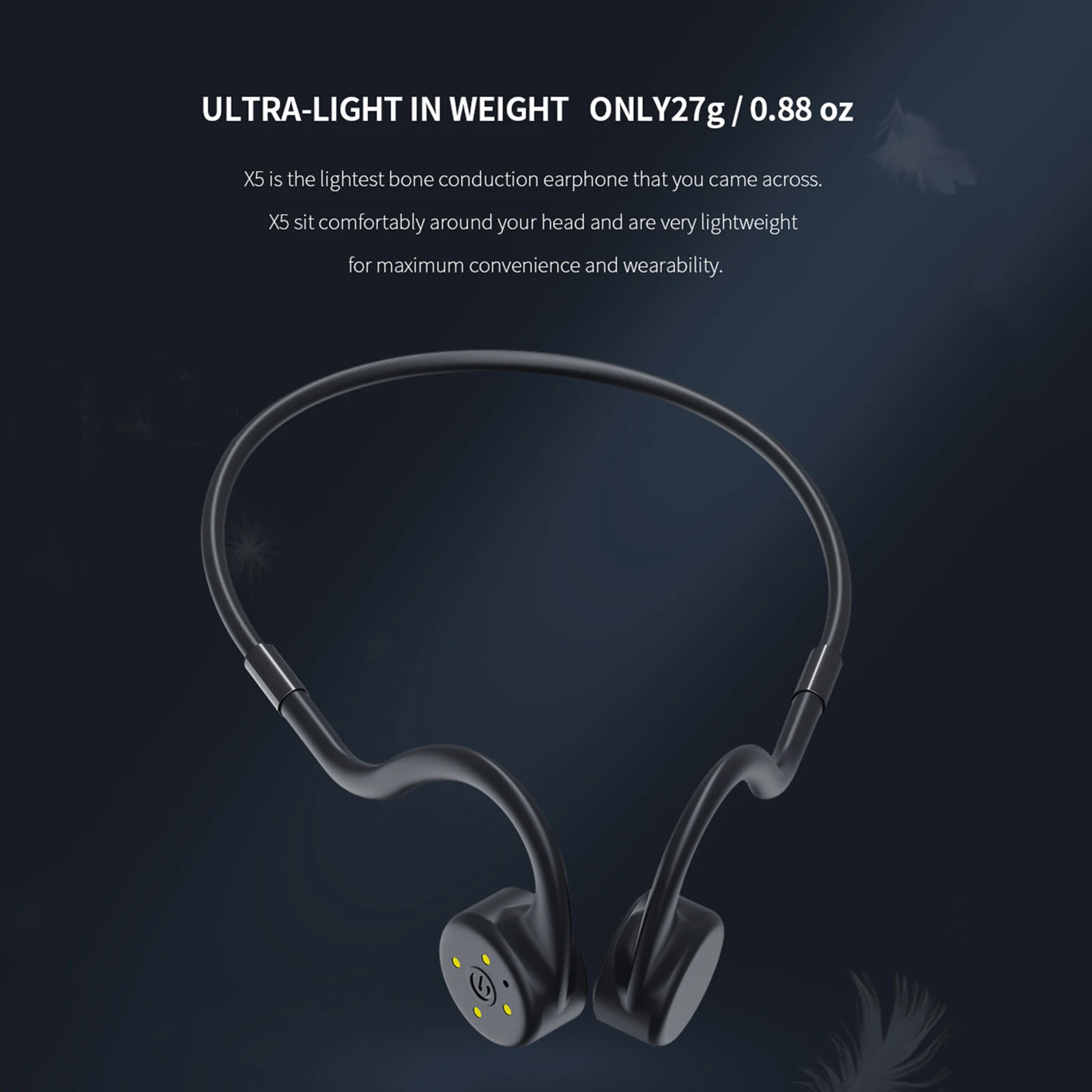 

Bone Conduction Swimming Headphones 150mAh 8GB IPX8 Ear Hook Style Earphone Low Latency Ultra-Light for Driving Fitness Jogging