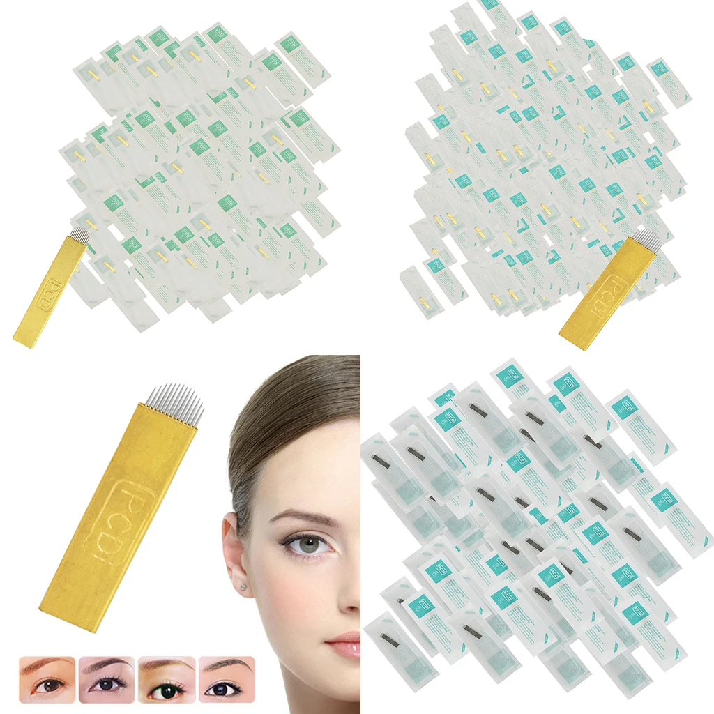 

MagiDeal 100x Flexible Microblading Needle Makeup Manual Tattoo Eyebrow Pen