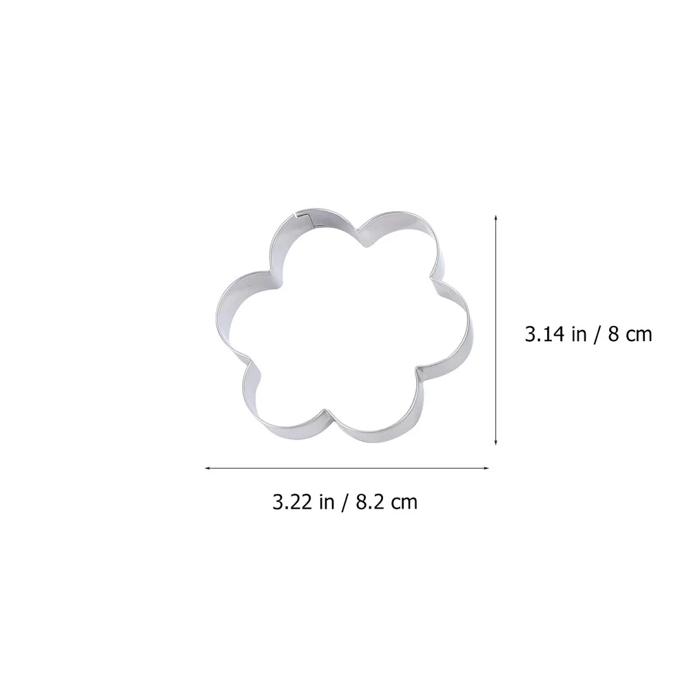 

5pcs DIY Stainless Steel Molds Vegetable Fruit Cutters Cake Moulds Cookie Biscuit Mould Plum Flower Baking Tools