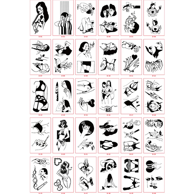 

Временные наклейки с Луной, лотосом, сексуальные, имитация татуировки для женщин, руки, ключицы, тело, водостойкие, одноразовые, декоративны...