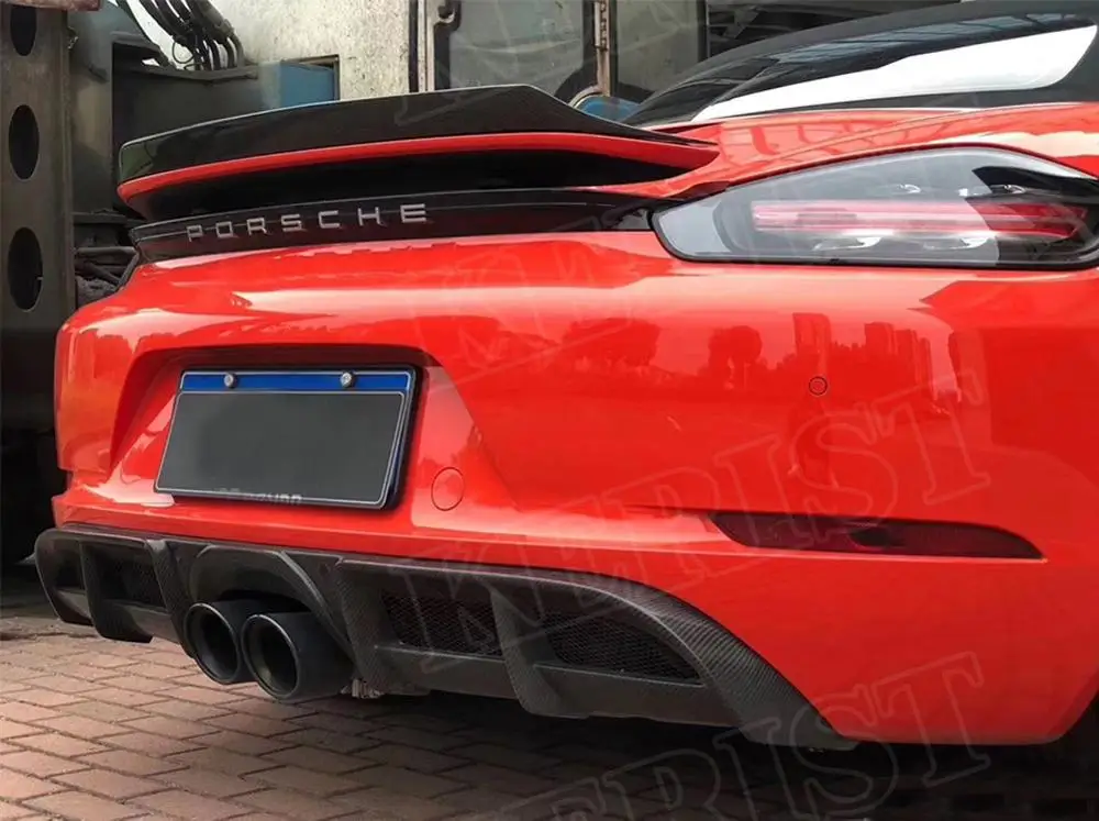 Диффузор из углеродного волокна диффузор автомобильный Стайлинг для Porsche 718 boxster