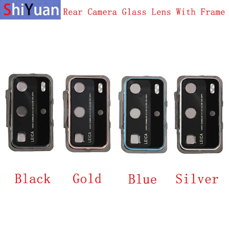 

Rear Back Camera Lens Glass with Metal Frame Holder For Huawei P40 P40 Pro Replacement Repair Spare Parts