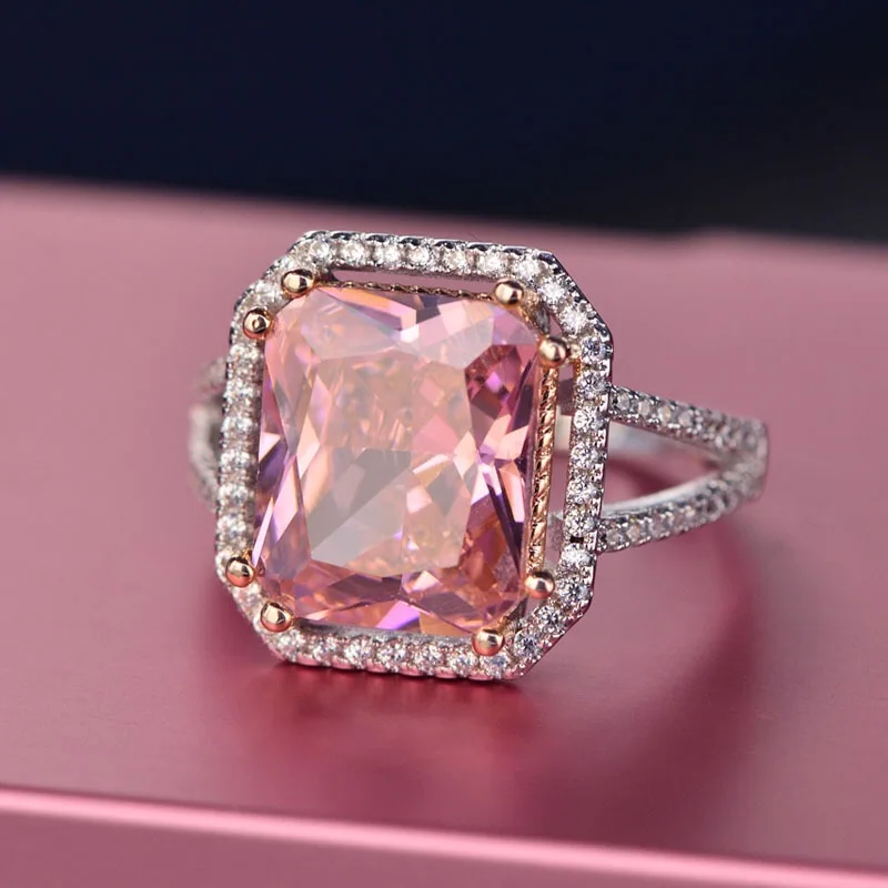 

Модное простое популярное женское роскошное обручальное кольцо YPAY8 S925, высококачественное большое свадебное кольцо с фианитами прочного ц...