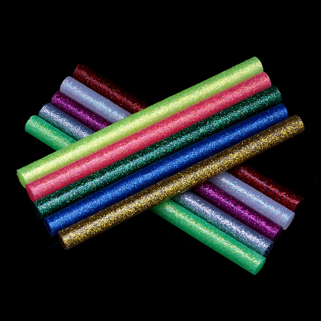 

5x Glitter Hot Melt Glue Sticks For Electric Heating Tool DIY Art Craft 100x7mm 10 color