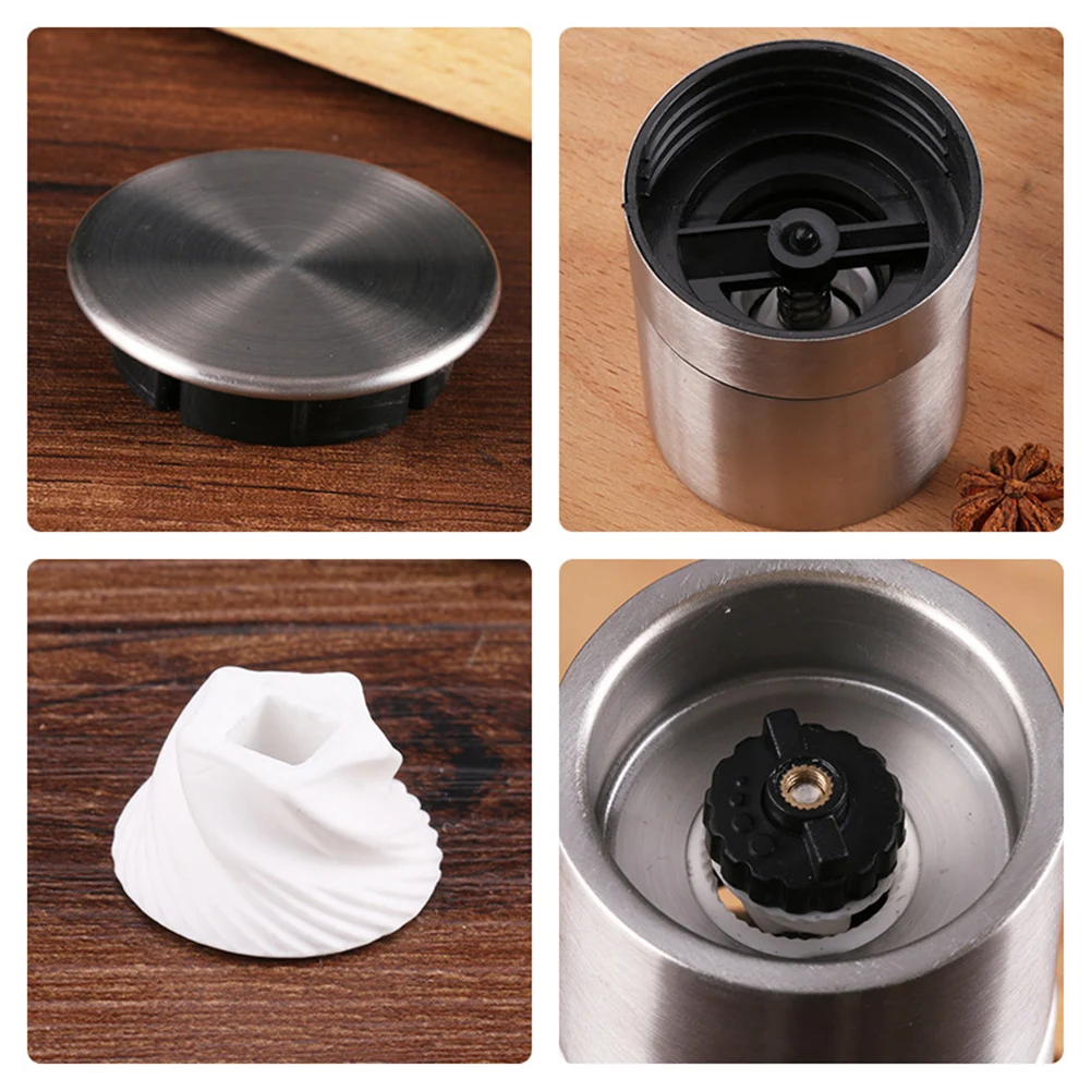 New 2 In 1 Stainless Steel Pepper Grinder Manual Salt Mill Seasoning Grinding For Cooking Kitchen Tools Supplies |