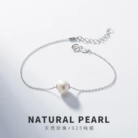 s925 sterling silver bracelet natural freshwater pearl simplicity versatility fashion and personality female accessories