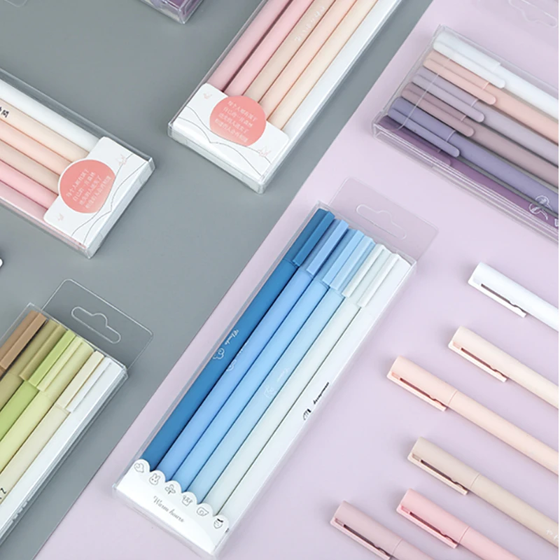 

Morandi Ink Black Refills Fountain Student Cute Cheap Goods Office Accessories Korean Stationery Supplies Gel Pen Set