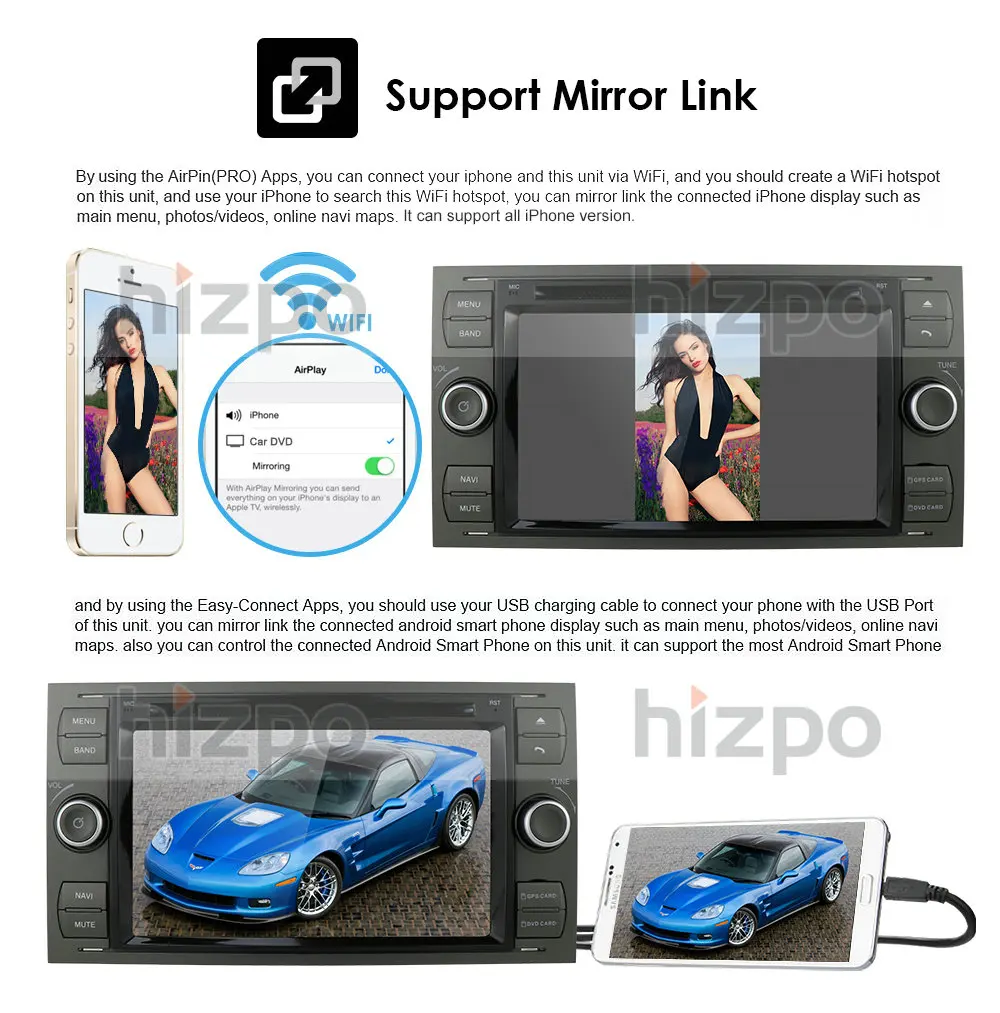 Автомагнитола PX5 мультимедийный плеер на Android с GPS 4 Гб ОЗУ 64 ПЗУ для Ford Focus 2 Mondeo S C Max