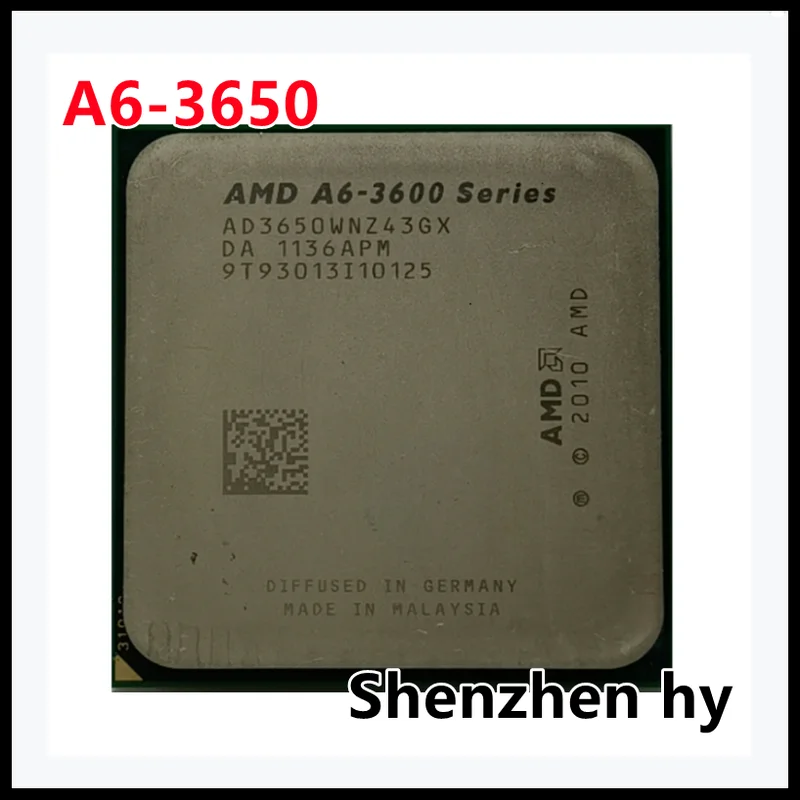 

A6-3650 A6 3650 2.6 GHz CPU Processor AD3650WNZ43GX Socket FM1