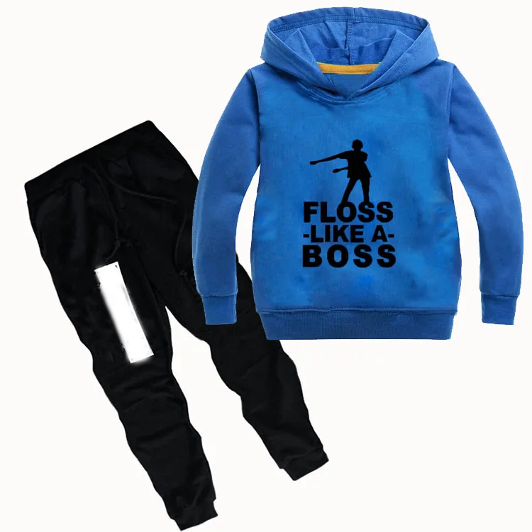 2-16Y Floss Like A Boss Kids Clothing Set 2019 Toddler Girls Clothes Outfits Boys Tracksuit for Teenagers Hoodies Pants | Детская одежда