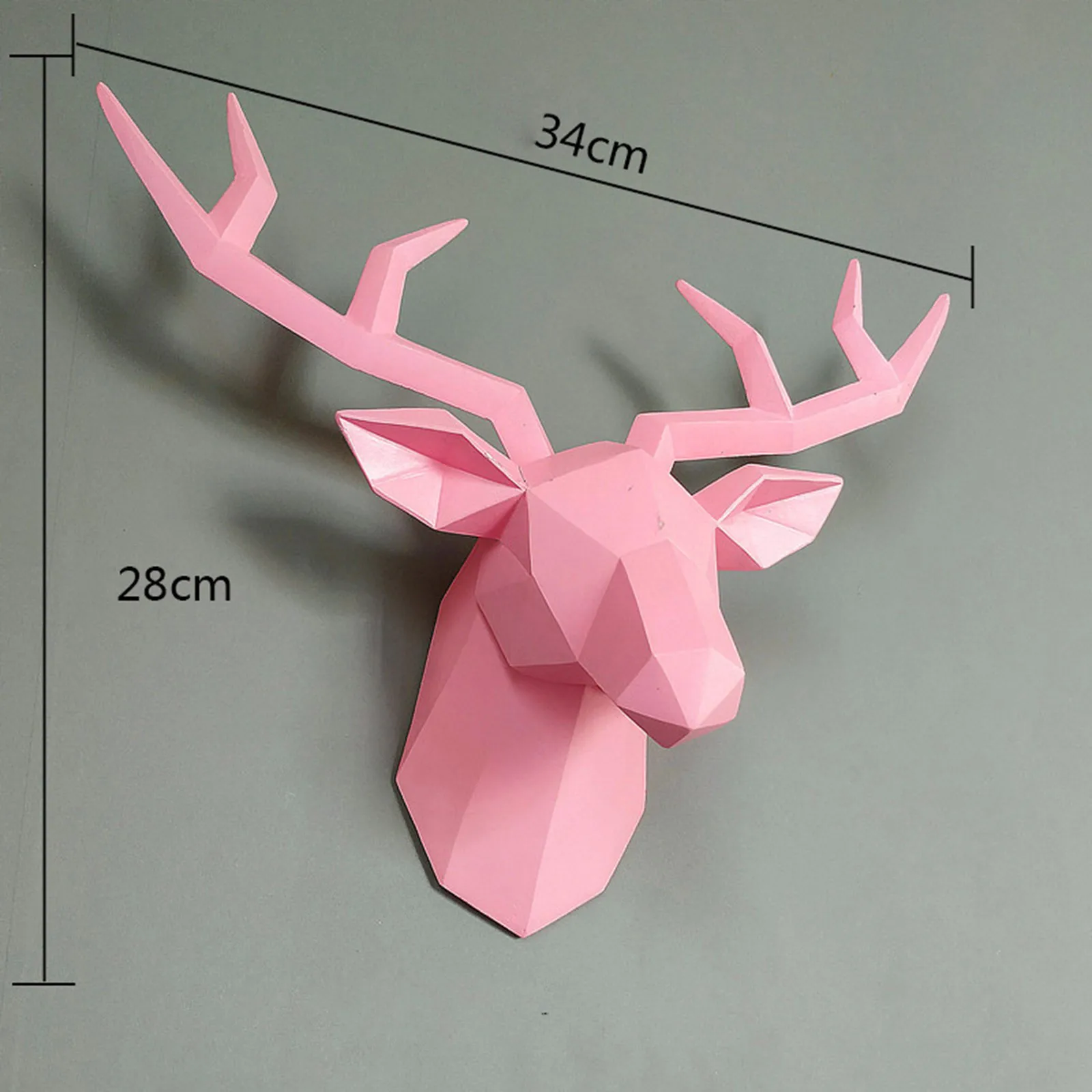 

Animal Head Wall Hanging Resin Black Deer Head Main Decoration Wall Art Creative Household Decorative Toys for Adults
