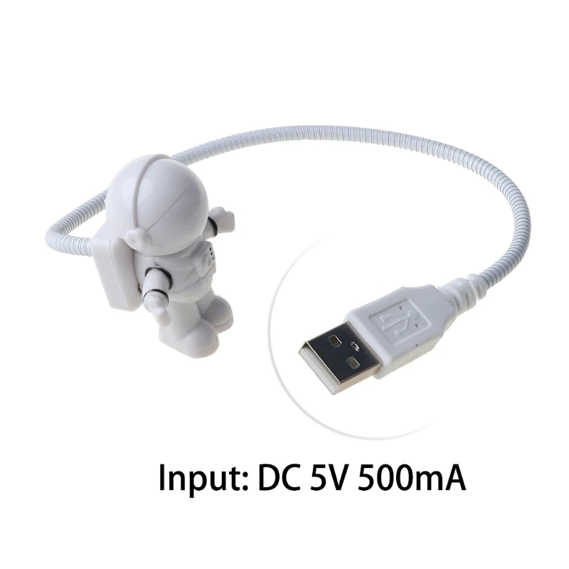 

2021 New USB Astronaut Powered Mini LED White Night Light Lamp Bulb for Laptop PC Reading