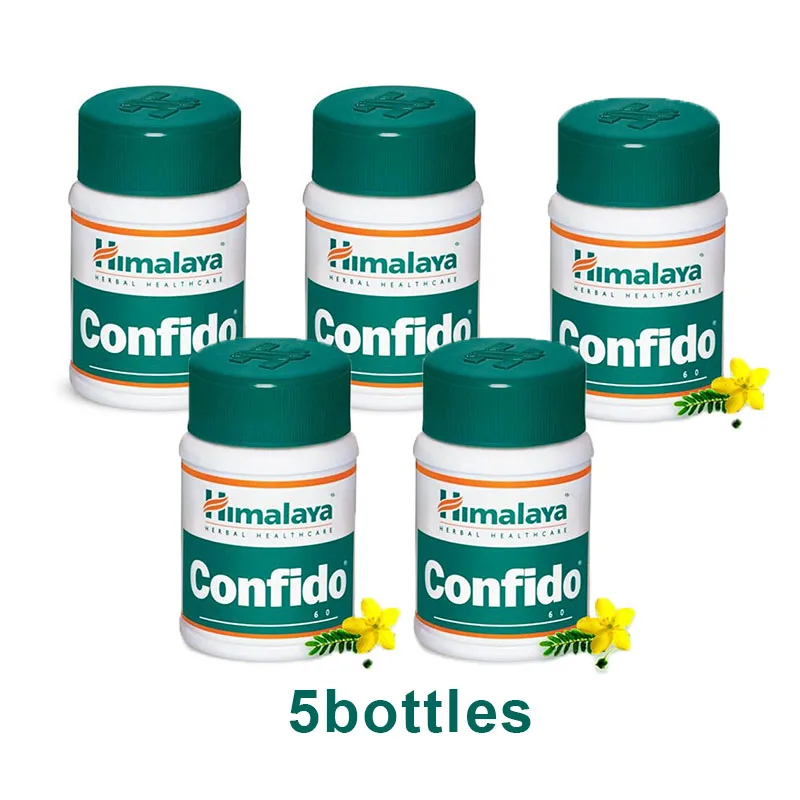 

5 bottles HIMALAYA Confido Improve men's self-confidence, improve the quality of sperm vitality 60Tabs/bottle