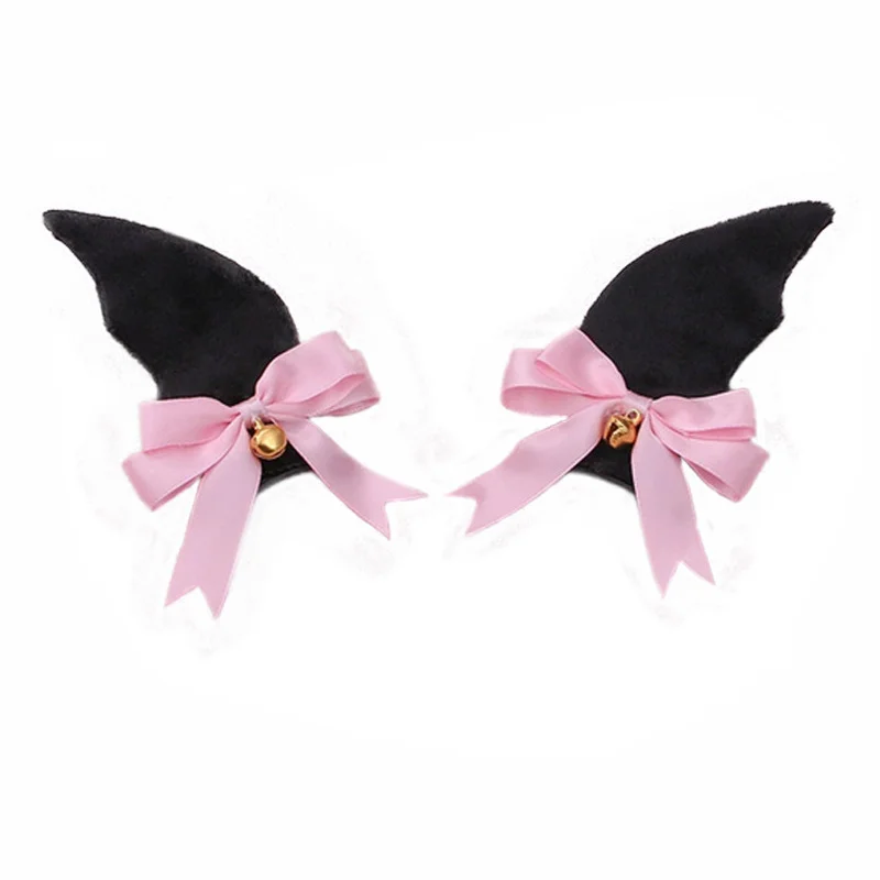 

Halloween Decoration Little Devil Bat Shaped Hairpin with Ribbon for Kids Girls Favors Gifts Festivals Holiday Cosplay Supplies