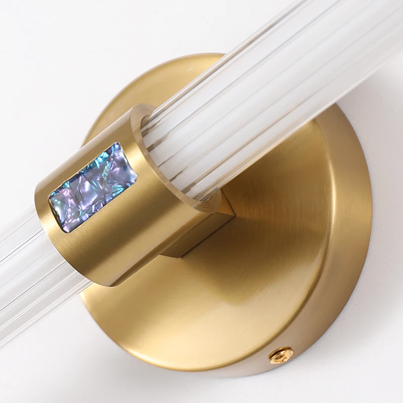 Современный медный зеркальный головной светильник золотой роскошный простой