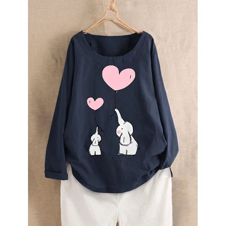 Повседневные многоцветные женские футболки с принтом в виде сердца