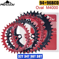 motsuv oval 9496mm 94bcd96bcd 32343638t mtb mountain bike chainring m4000 aluminum alloy m4050 nx gx x1 crank bicycle parts
