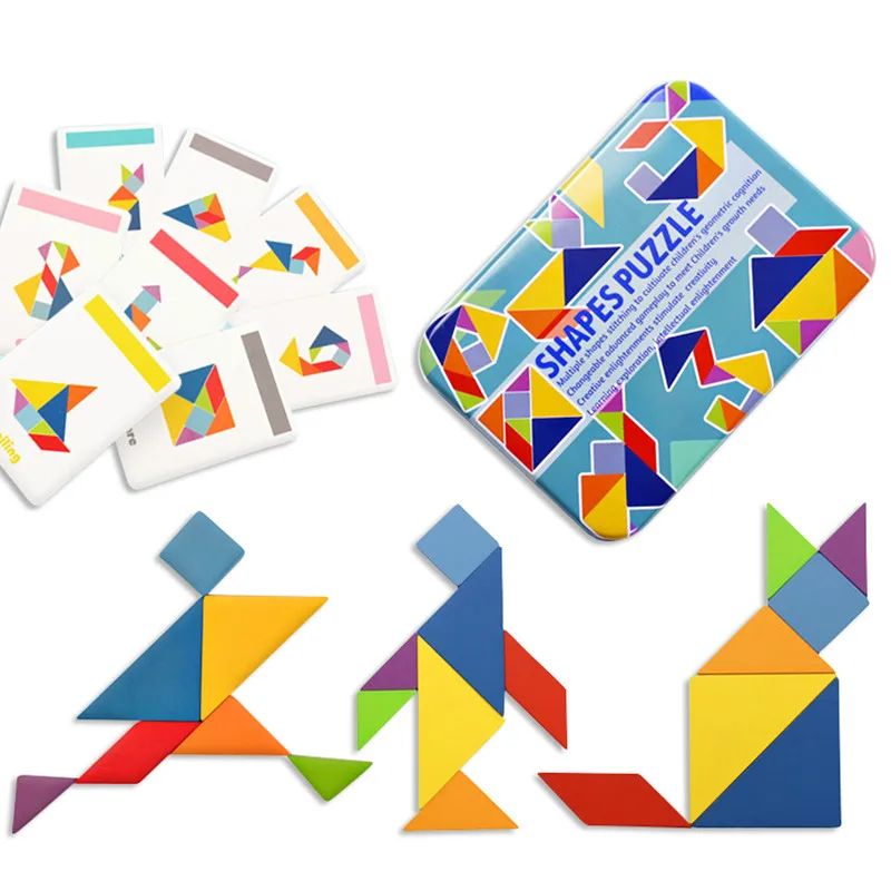 Творческая головоломка 4 стиля Детские деревянные игрушки пазлы Обучающие