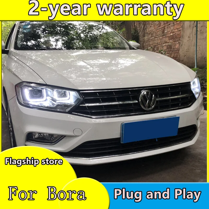 

Car Styling For KOWELL Car Styling For VW Bora headlights 2016 For Bora head lamp led DRL front Bi-Xenon Lens Double Beam