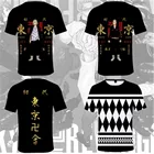 Футболка с рисунком аниме Токийский Мстители Харадзюку майки Мужская футболка с коротким рукавом унисекс