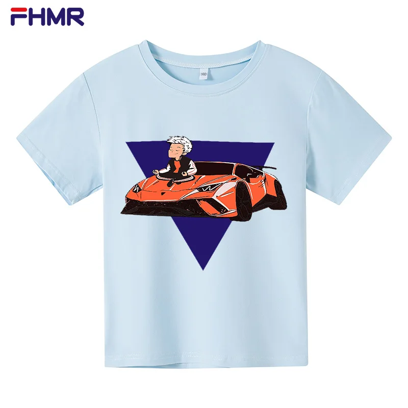 Camiseta familiar de algod&oacute;n con estampado de Merch A4 Lamba para ni&ntilde;o y ni&ntilde;a, Tops informales para padre e hijo e hija, ropa a juego Unisex de manga corta-3
