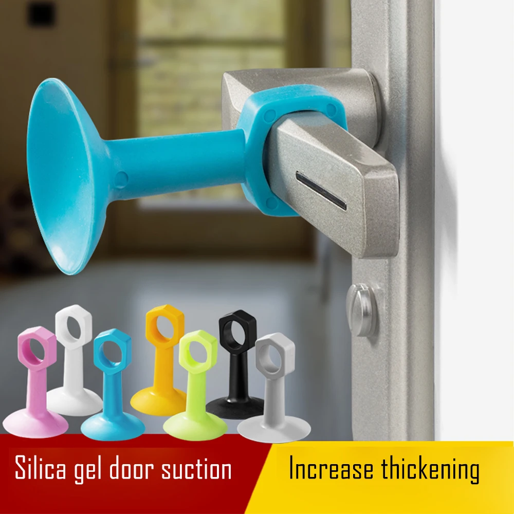

Silicone Door Stopper Anticollision Sucker Home Door Handle Protecting Pad Mute Silencer Suction Door Stops Mats