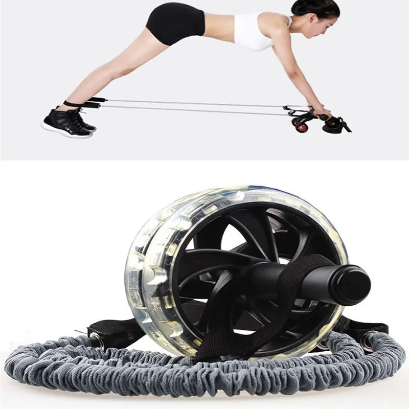 

Ab Roller Wheel Pull Rope Waist Abdominal Slimming Fitness Equipments Home Gym