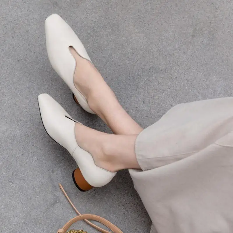 

KemeKiss Two-Piece Pumps For Women Real Leather High Heel Shoes Women Fashion Pointed Toe Casual Party Footwear Size 34-39