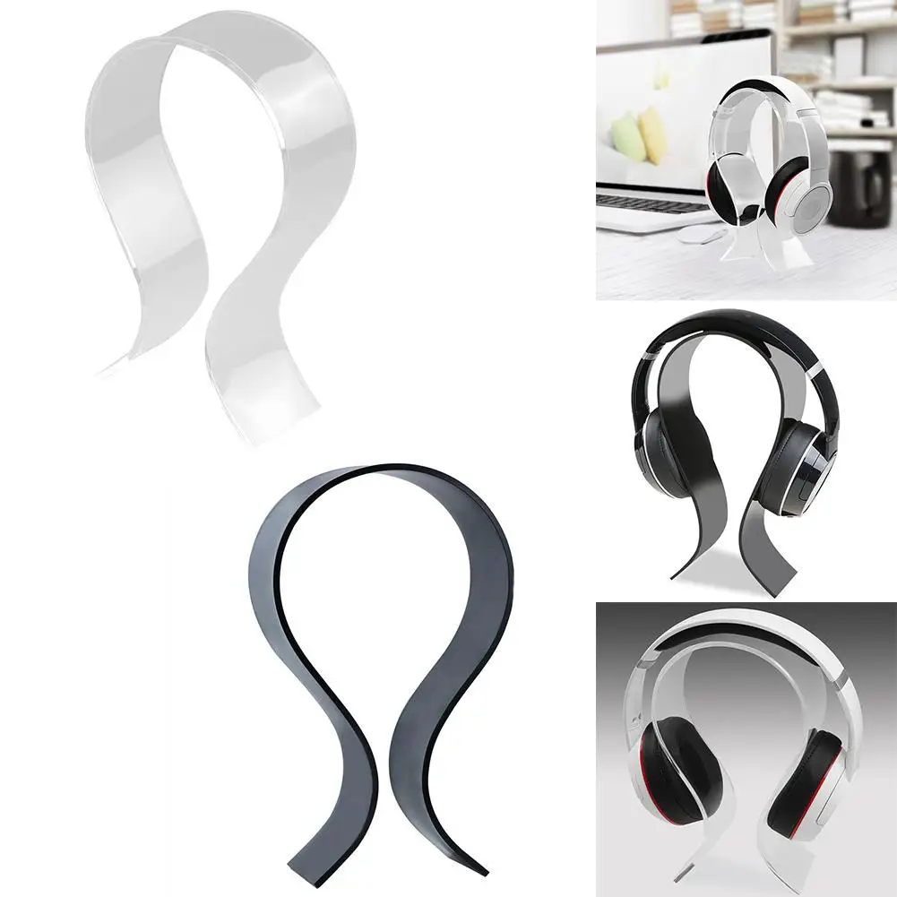 

Универсальный акриловый держатель для гарнитуры изогнутой формы, подставка, Настольная стойка для дисплея, кронштейн