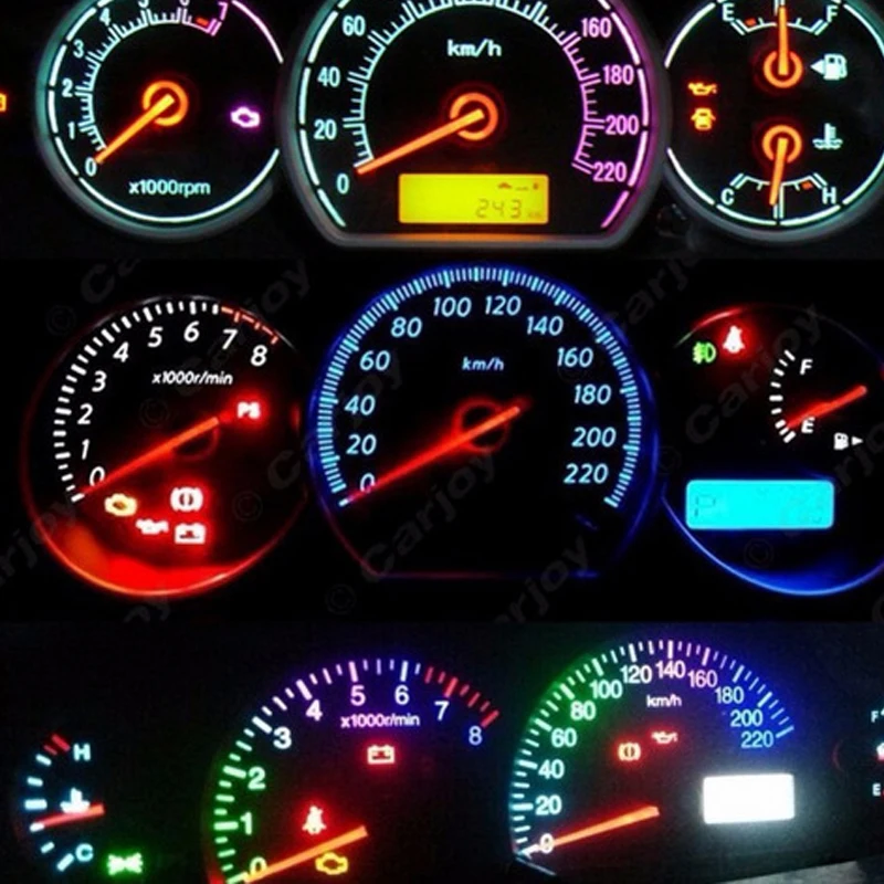 50 шт. авто-Стайлинг авто светодиодный светильник 12 V/24 V приборной панели на танкетке светильник инструмент, световой индикатор лампы T5 COB 1SMD Предупреждение индикатор