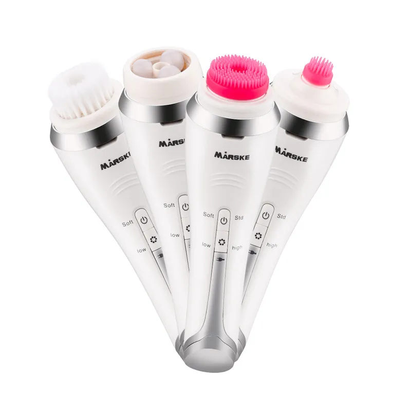 5 в 1 Очищающая щетка для лица Sonic Vibration Silicone Deep Skin Pore чистки угрей моющийся