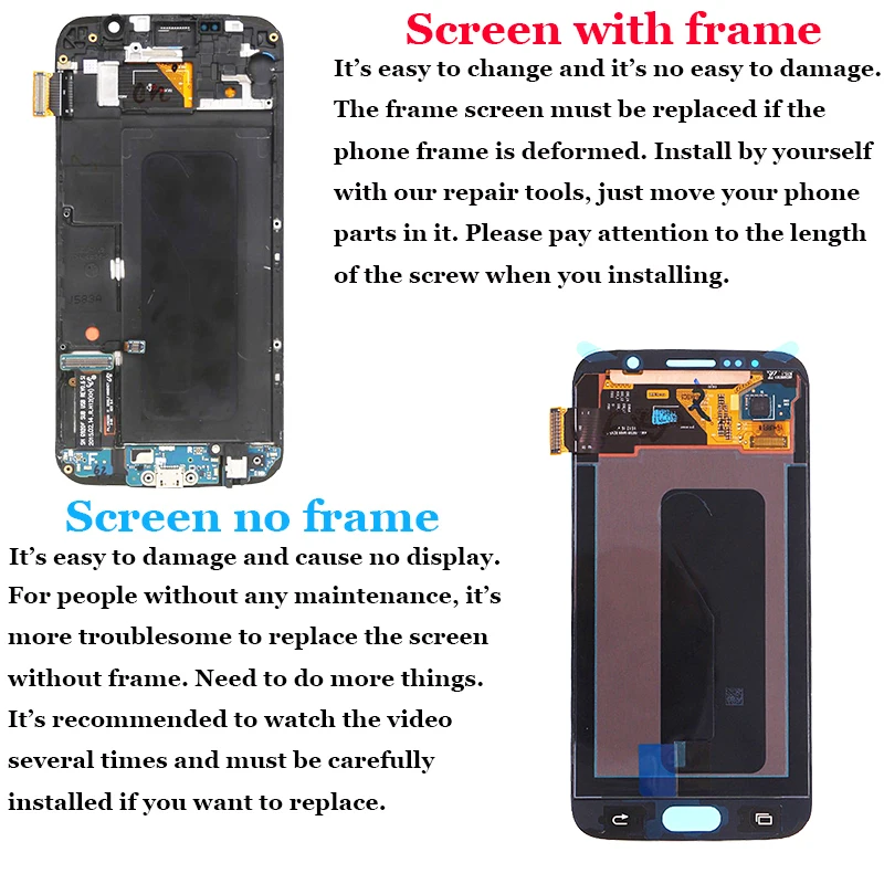 5.1'' AMOLED for SAMSUNG GALAXY S6 G920 SM-G920F G920F G920FD LCD Touch Screen Digitizer Assembly Replacement Free Shipping - купить