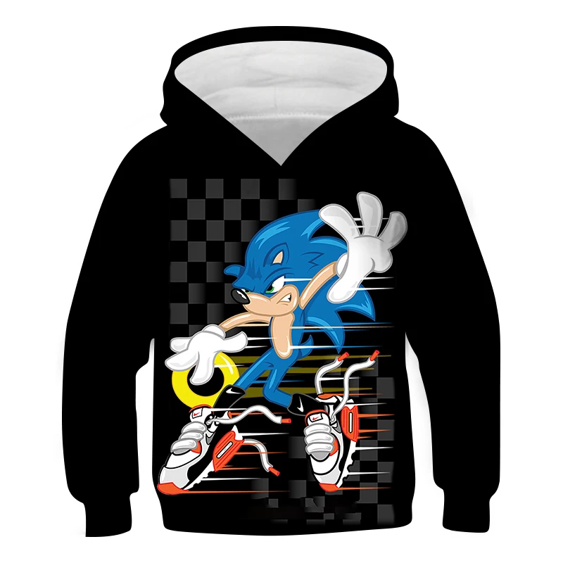 Детская толстовка Sonic3D Веселый Повседневный семейный свитер для мальчиков и