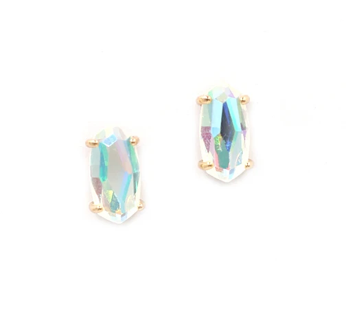 Gold AB Stud Новые модные медные металлические Дихроичные AB Кристальные блестящие браслеты-манжеты для женщин - Окраска металла: Gold AB Stud