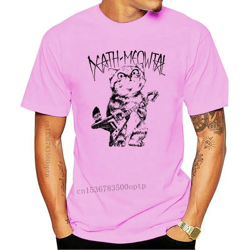 

New DEATH MEOWTAL CATS ROCK DEATH METAL BMT612 UNISEX WHITE T SHIRT